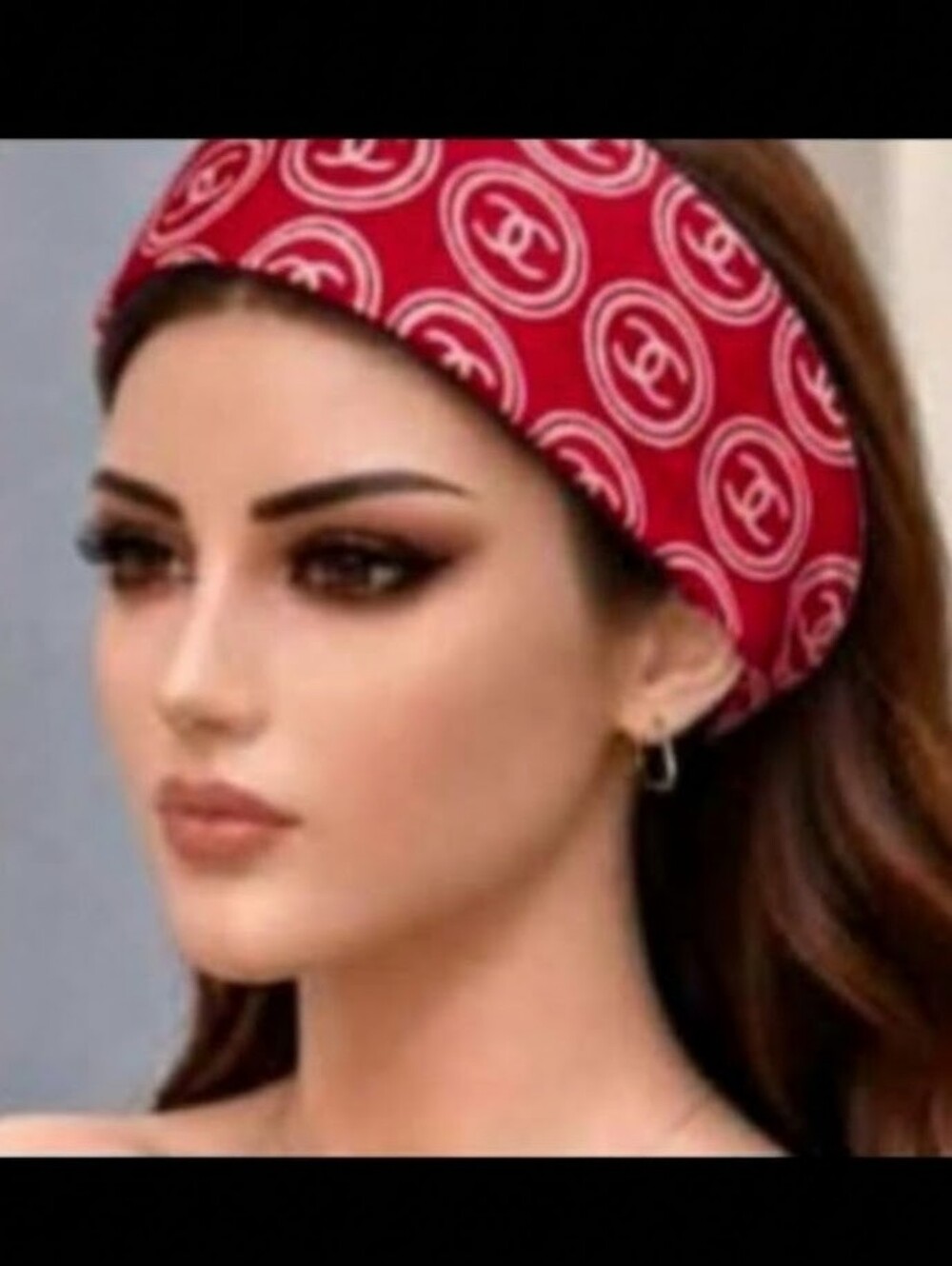 Brand NEW Red Patterned Wide Headband